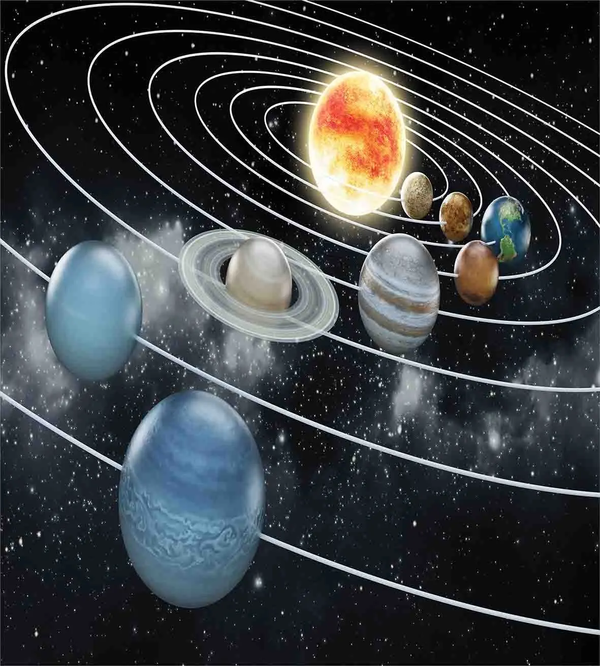Комплект пододеяльников Galaxy комплект из 8 планет с солнечной системой и