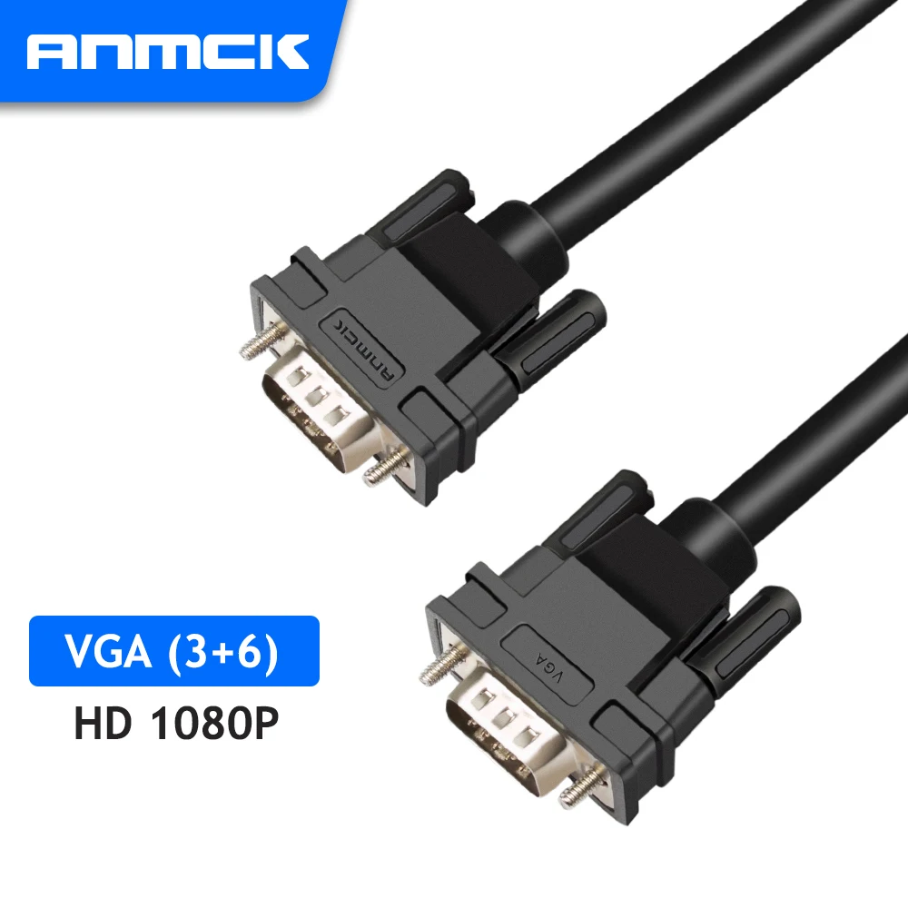 Кабели Anmck 1080P VGA штекер чистая медь проводник VGA3 + 6 кабель для монитора проектора