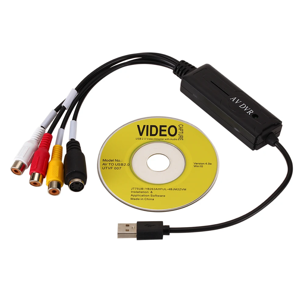 

Портативная простая в использовании плата для захвата аудио и видео USB 2,0, адаптер для захвата VHS на DVD, преобразователь для Win7/8/XP/Vista