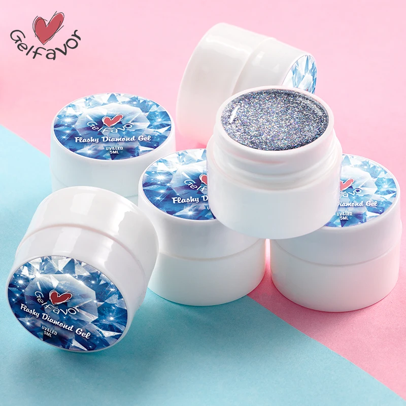 Гель лак Блестящий Алмазный для ногтей Vernis полуперманентный УФ Гибридный гель