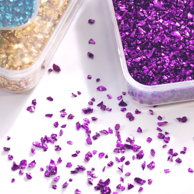 Boxed Irregular Crushed Stone 80g Jewelry Super Flashing Glass Shards Nail Decorations Stickers Making | Украшения и аксессуары