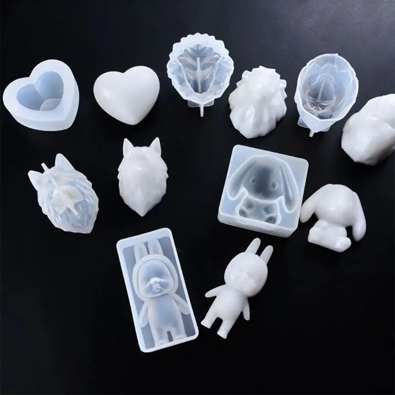 

Silicone Mold Animal Bear Lion Rabbit Baby Molds DIY Jewelry Making Cake Fondant Chocolate Decoration Doll Gifts Handmade Crafts