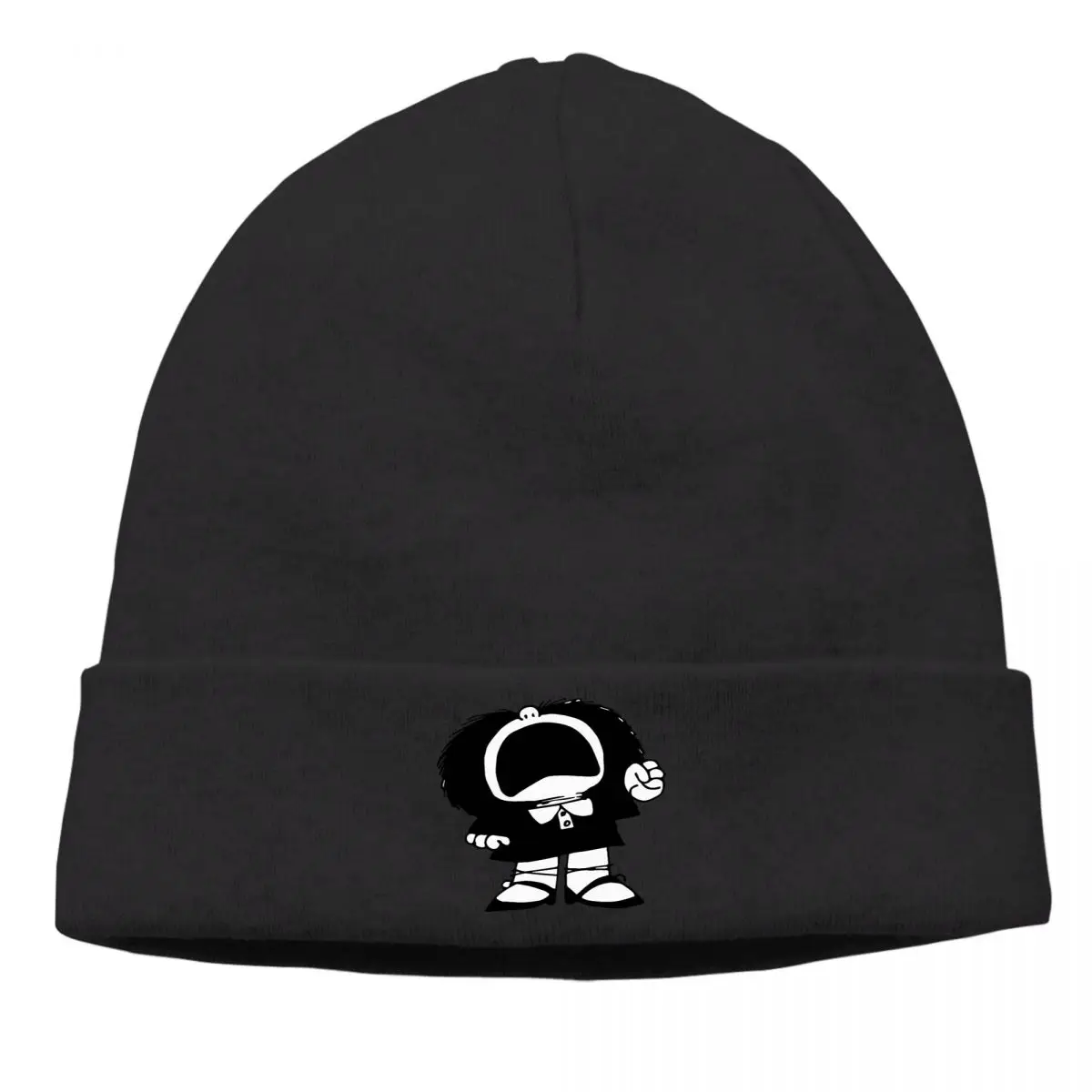 

Mafalda Philip Humorous Comics Skullies Beanies Caps Shouting Knitted Winter Warm Bonnet Hats Unisex Ski Cap