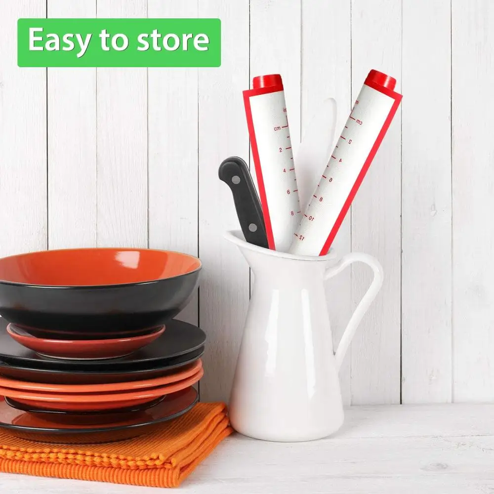 

2021 80x60 Silicone Cake Mat Silicone Baking Mat Pastry Rolling Kneading Pad Kitchen Crepes Pizza Dough Non-stick Pan Pastry Mat
