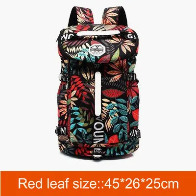 Red leaf Спортивная сумка для мужчин, рюкзак для спортзала, Женский Большой Вместительный спортивный рюкзак, рюкзак для путешествий, сумка для хранения ноутбука, школьный рюкзак, сумки - Цвет: Red leaf