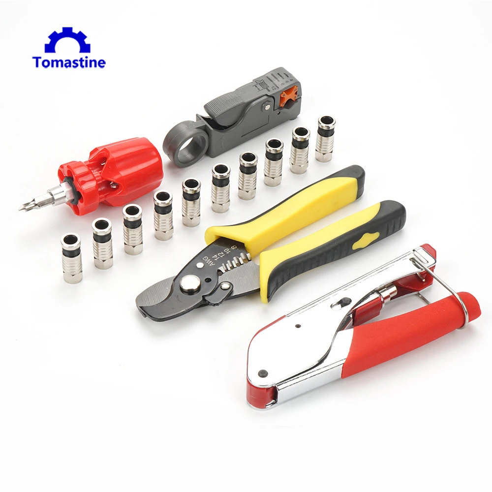 22 шт./компл. инструмент для зачистки проводов коаксиального кабеля RG6/RG59 F