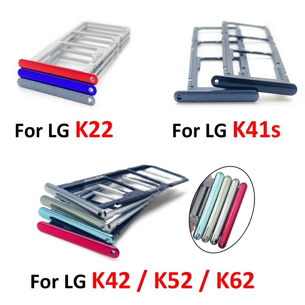 

New SIM Card Tray Slot Holder Adapter Accessories For LG K22 K42 K52 K62 K41S K51 K61 Replacement Parts