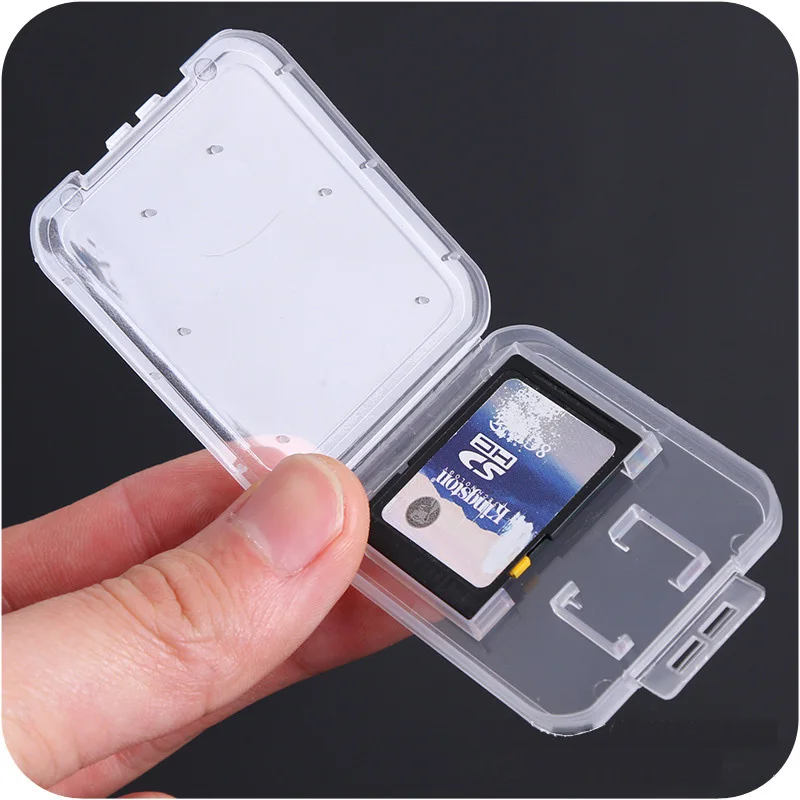 Защитный чехол для SD карты/карты памяти TF маленький белый пластиковый ящик