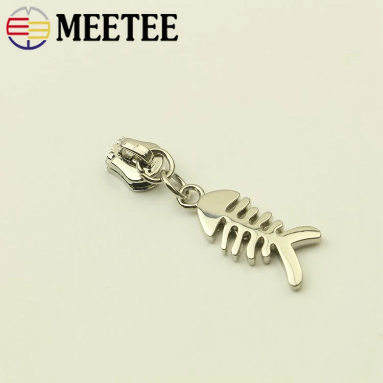 10 шт. пружинный замок 5 # в виде рыбьей кости для металлических сумок на молнии