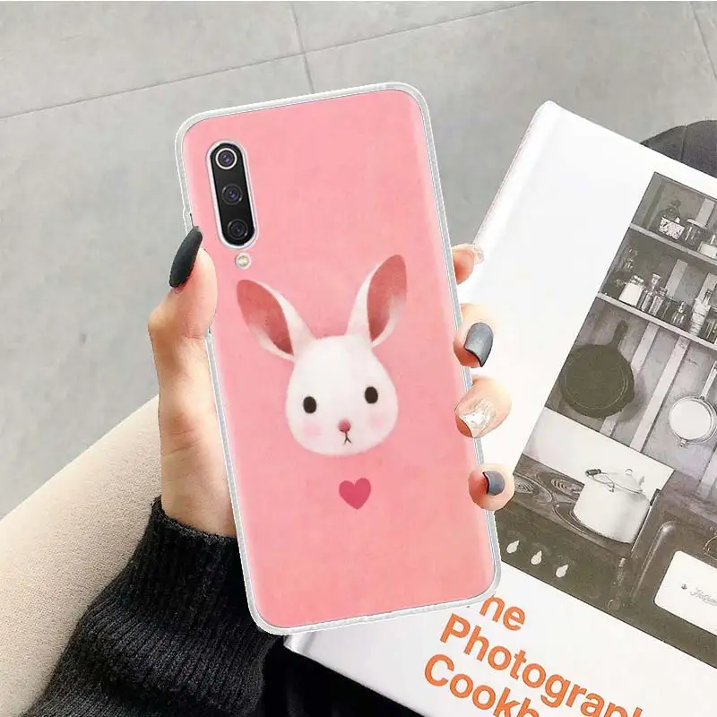 Смешной чехол для телефона с кроликом-зайцем в стиле мультфильма для Xiaomi Redmi Note 10 Pro 8 9 9S 10S 8T 8A 9A 9C 7 7A из мягкого материала TPU.