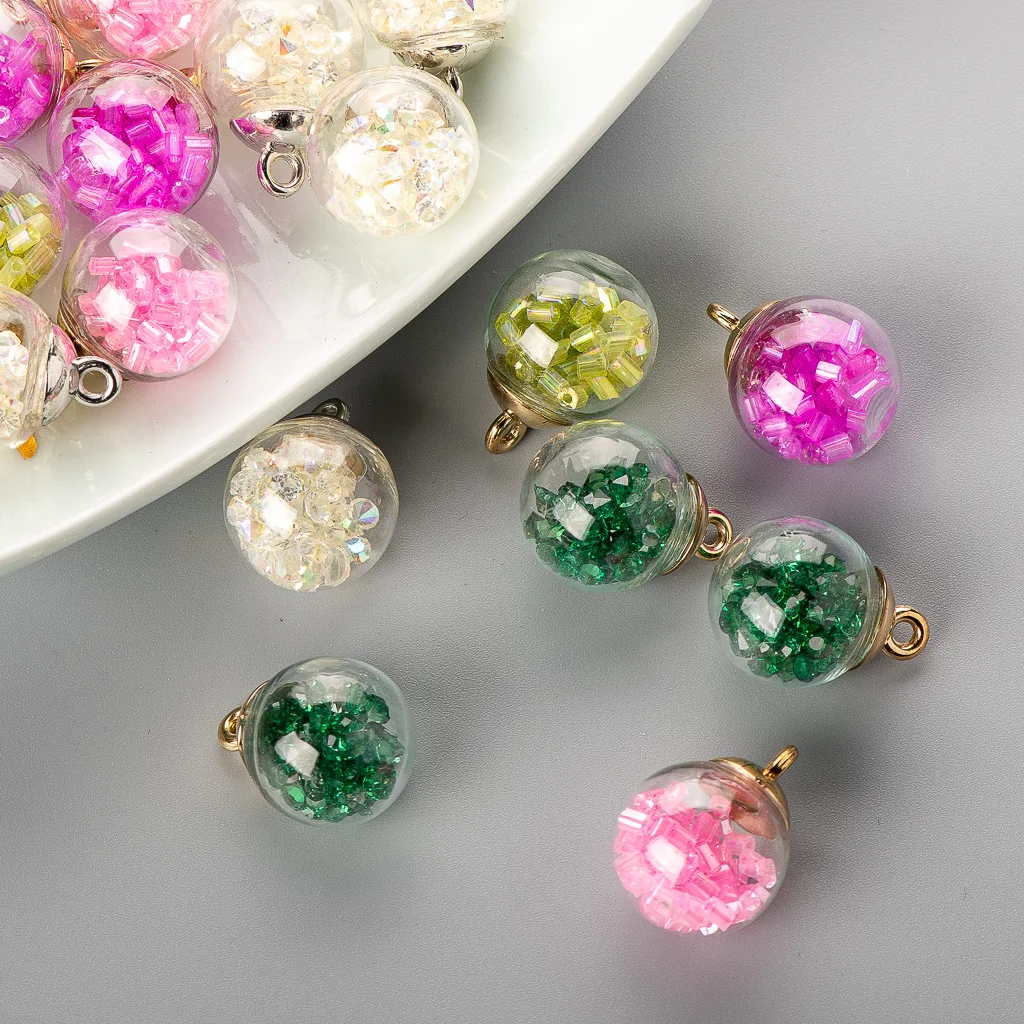 16 #10 шт полые стеклянные бусины ручной работы не натуральные каменные