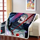 Аниме Jujutsu Kaisen одеяло зимнее теплое шерпа Флисовое одеяло японское мультяшное Подарочное одеяло 150x200 см Покрывало для кровати детское постельное белье для путешествий