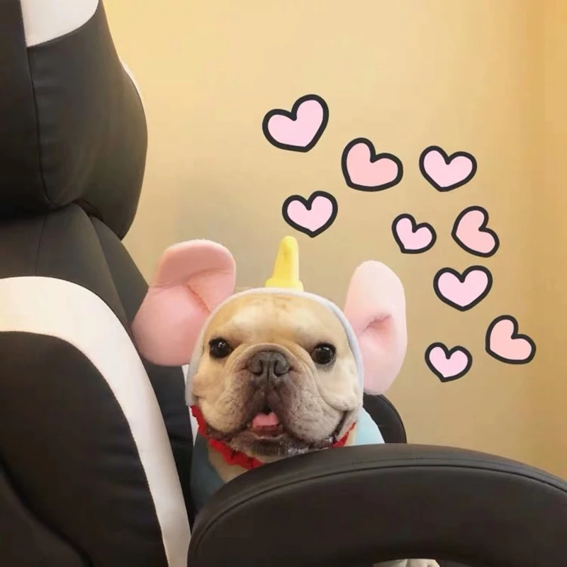 Pet Dog Big Ear Elephant Hat Transformation Cap French Bulldog Headgear Costume halloween Dogs Cosplay Party Dropshipping YFC01