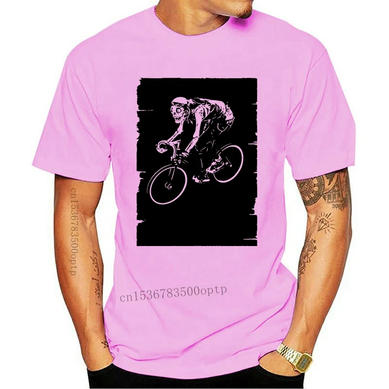 

New 2021 Summer 100% Cotton Men Fashion Trends Leisure T-Shirt Bicycle Riding Skulls No Die No Stop Funny Tee Shirt