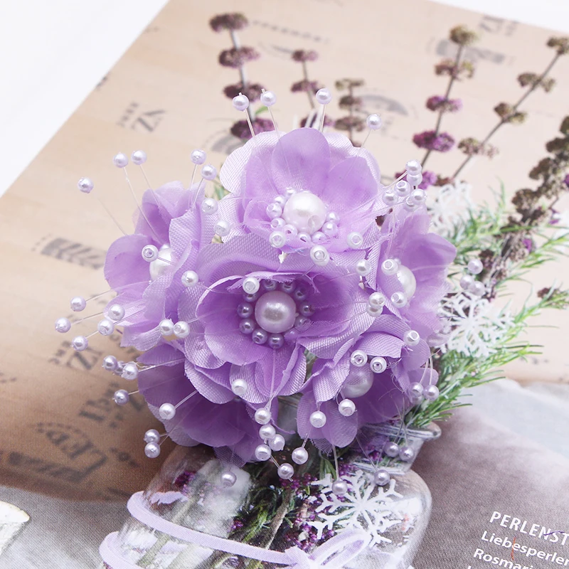 615 lilac 12 шт. 3,5 см Шелковая Роза искусственная букет цветов для скрапбукинга свадьбы и дома и магазина украшения венок Хобби DIY Ремесло Подарочная упаковка - Цвет: 615 lilac