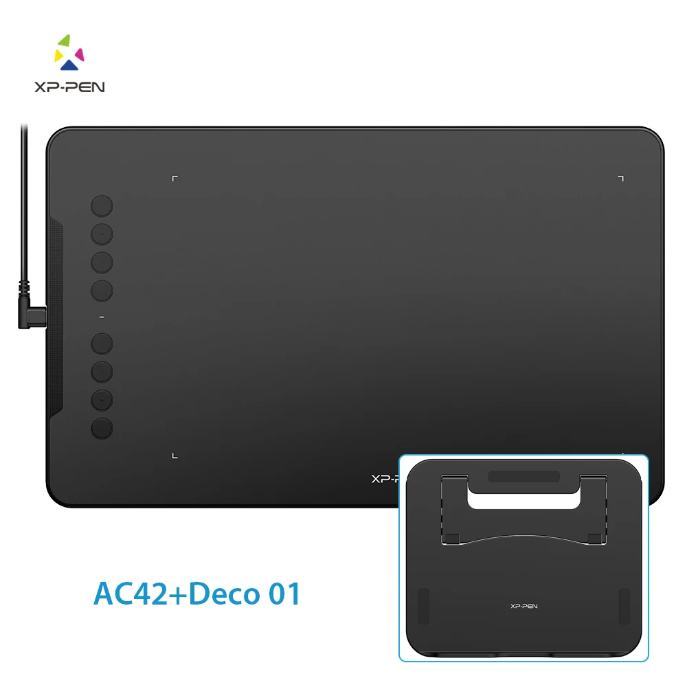 And Stand XP-Pen Deco01 графический планшет для рисования, цифровые планшеты, 8192 уровень, художественная анимация для детей, Windows, ручка, планшет - Цвет: And Stand