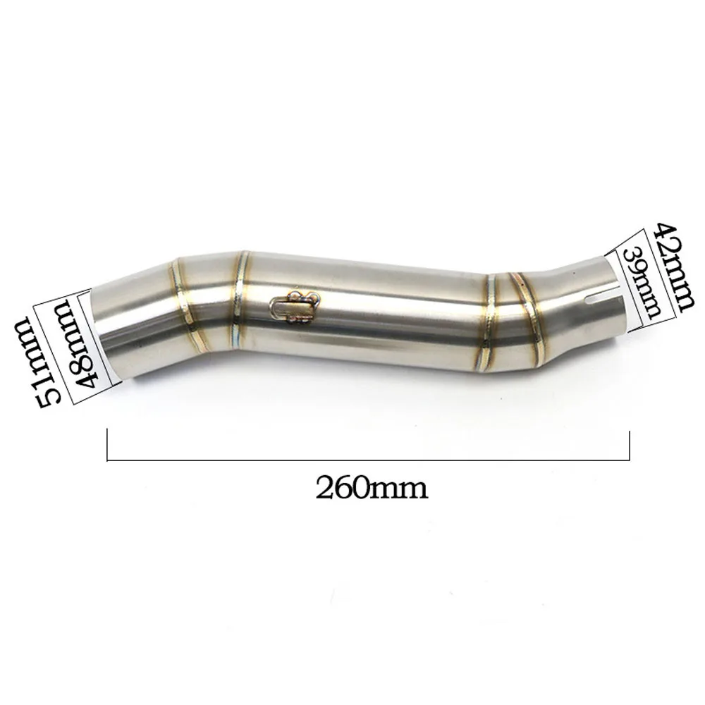 

Motorcycle Exhaust Connect Middle Link Tube For Honda CBR300R CB300F 13-18 CB300R 13-17