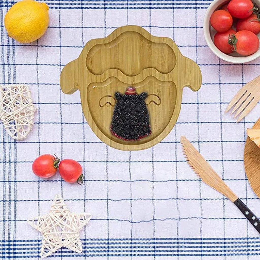 Набор детских столовых приборов из бамбукового волокна милая мультяшная