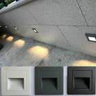 Встраиваемая настенная светодиодная лампа, комнатное и уличное украшение для ступенек, алюминиевое светильник для лестницы, коридора, настенный светильник