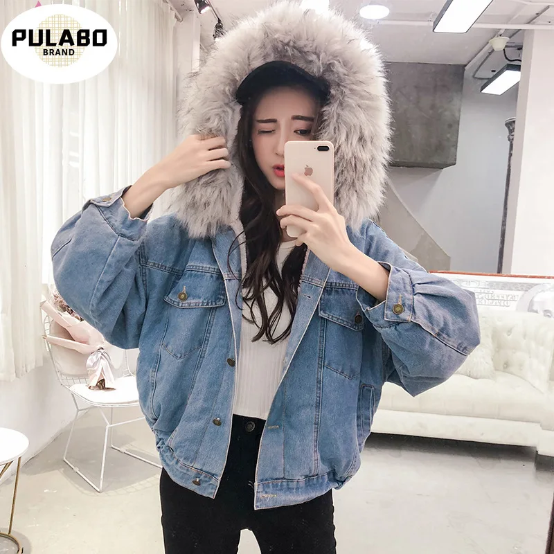 Женская куртка бомбер джинсовая с капюшоном верхняя одежда для весны и осени