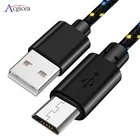 Micro USB кабель для синхронизации данных USB кабель для зарядного устройства для Samsung HTC Huawei Xiaomi Tablet Android 1m2m3m нейлоновые плетеные USB кабели для телефона