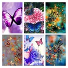 Алмазная живопись в виде бабочки, животные, полная круглая Алмазная вышивка, настенное украшение, Набор для творчества, домашний декор, вышивка крестиком 5D, сделай сам