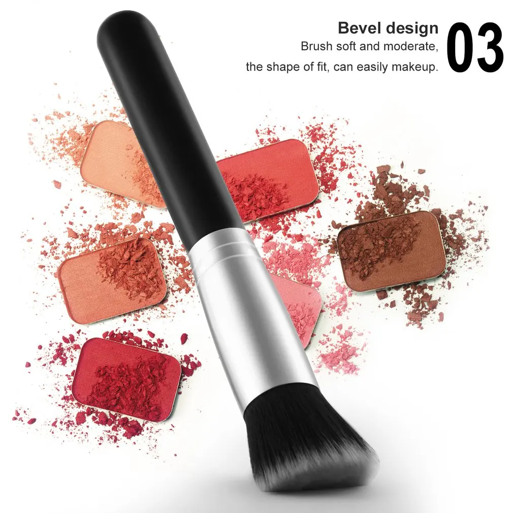 1 шт. профессиональная Черная Кисть для румян и пудры набор кистей макияжа кабука