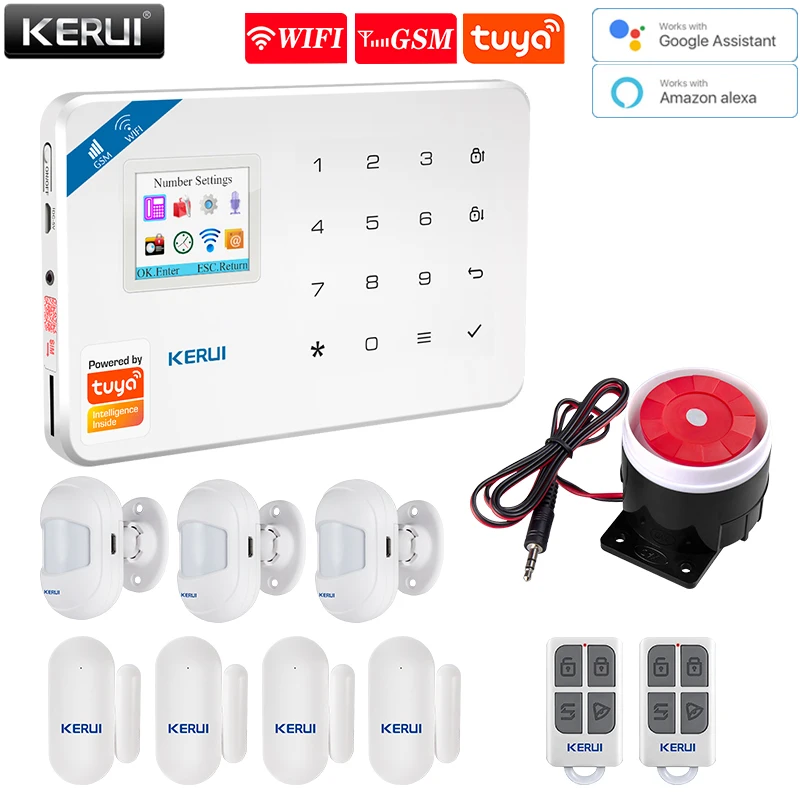 Домашняя система охранной сигнализации KERUI W181 беспроводной WiFi GSM Tuya приложение