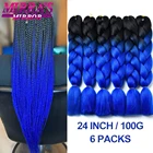 Женские удлинители волос с оплеткой, текстура Yaki, черные, синие искусственные волосы Mirra's Mirror