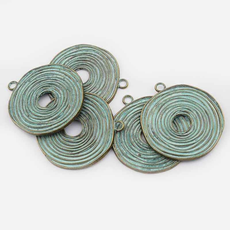 2 шт. модная тибетская Серебряная/бронзовая ярь Медянка спиралевидные подвески