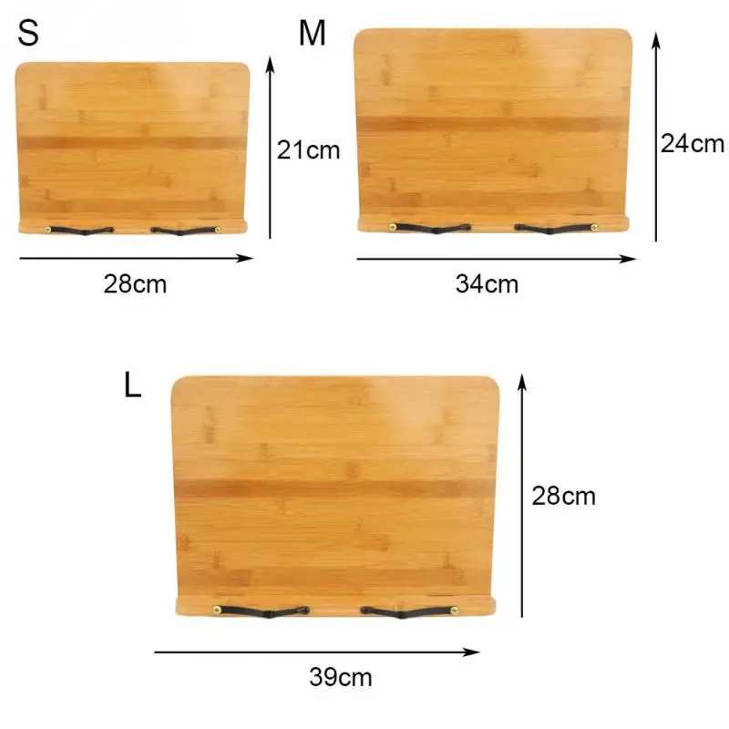 

Adjustable Bamboo Reading Rest Foldable Backing Book Tablet Holder Cookbook Bookends Desktop Shelf Home Storage Shelf