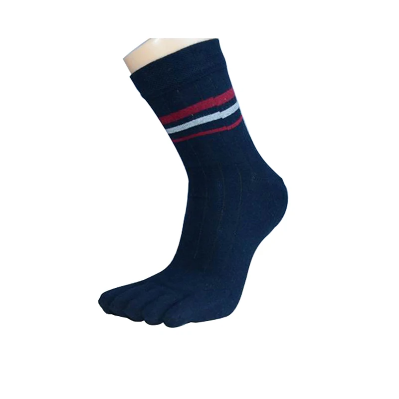 5 цветов Осень зима мужские носки средней длины деловой стиль дышащие в полоску с
