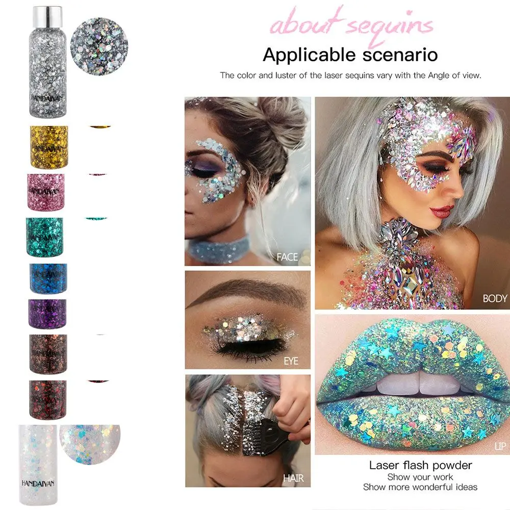 

Fashion Party Supplies Decorate DIY Body sequins Multicolor Eye Makeup Bottled