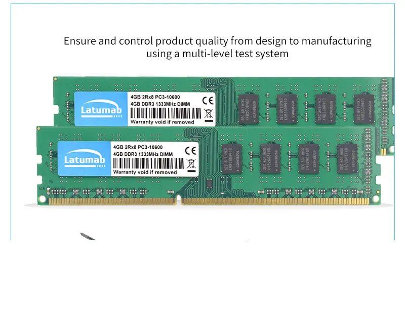 Latumab DDR3 4 GB/8 GB/16 GB/32 GB/DDR3 PC3 1066 МГц 1333 1600 МГц 1866 10600 12800 8500 Pc оперативная память Настольный сервер модуль памяти Ram
