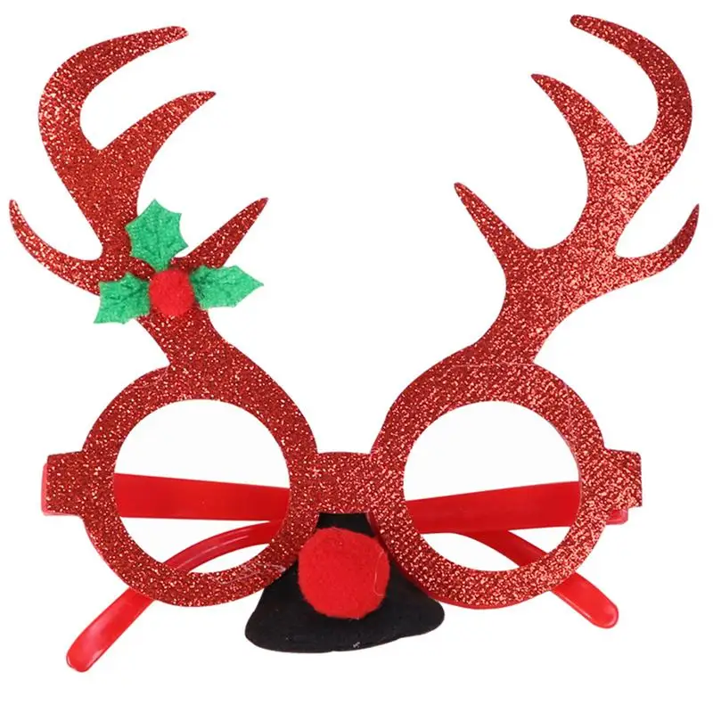 Рождественские очки новинка Длинные роговые рога для вечеринки фоторамка