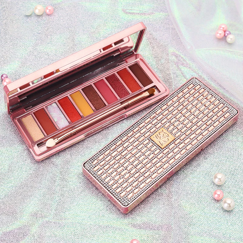Shimmer Diamond Eyeshadow Pallete водонепроницаемые косметические 10 цветов матовые блестящие