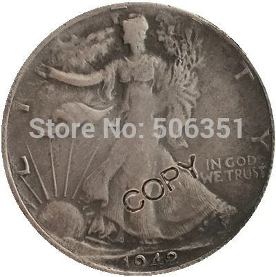

1942 P, D, S, идущая Свобода Половина копия доллара монет