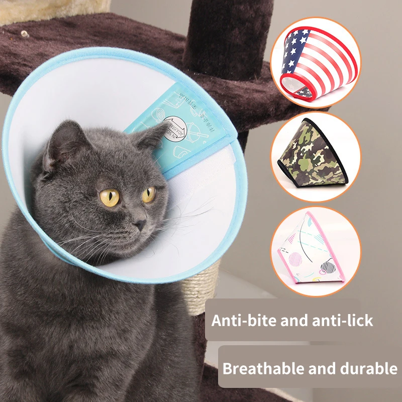 

Cute Pets Protective Elizabethan Collar For Dog Cats Wound Healing Protection Animal Collars Anti-Bite Neck Cone Recovery Circle