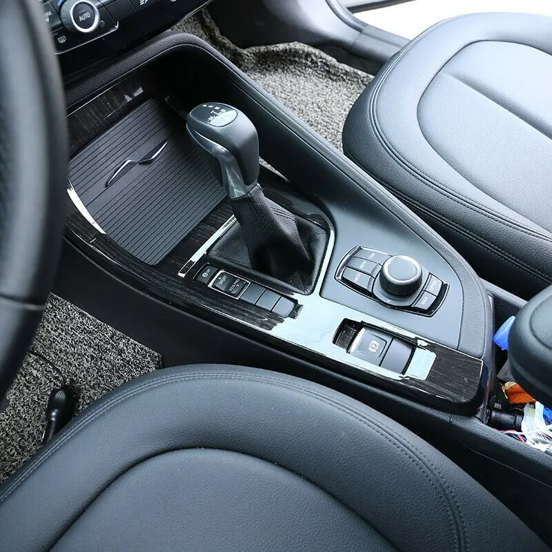 LHD рамка центральной консоли черного ясеня под дерево для BMW X1 F48 16-19 X2 F47 2018 |