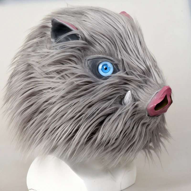 Убийца демонов: кимэцу но яиба косплей латексная маска хашибира иносуке Хэллоуин