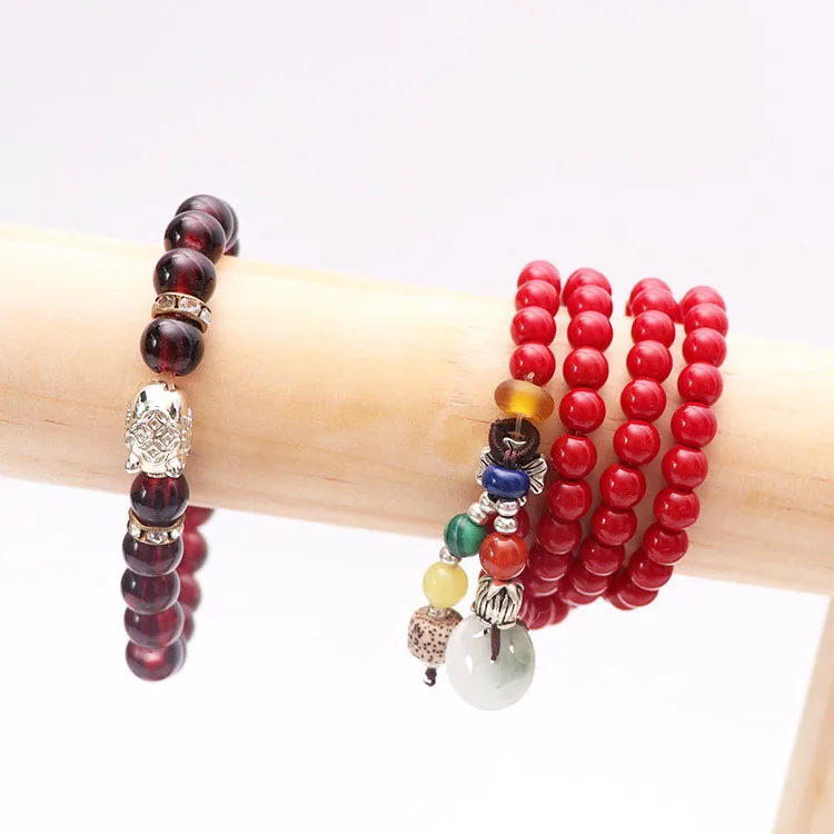 

Log Necklace Display Stand Solid Wood Bracelet Storage Jewelry Stand Shoot Props