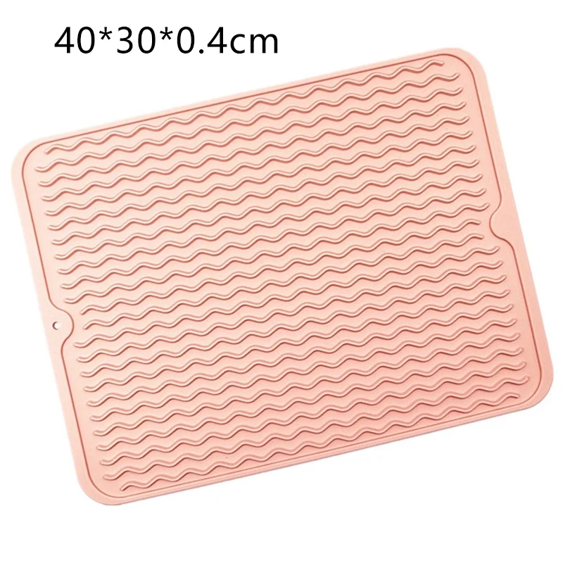 Силиконовый коврик для сушки посуды нескользящий силиконовый слива