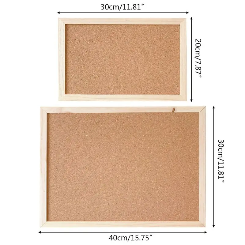 

Cork Wood Wall Hanging Message Bulletin Board Frame Notice Note Memo Board for Home Office Shop School Photo Background