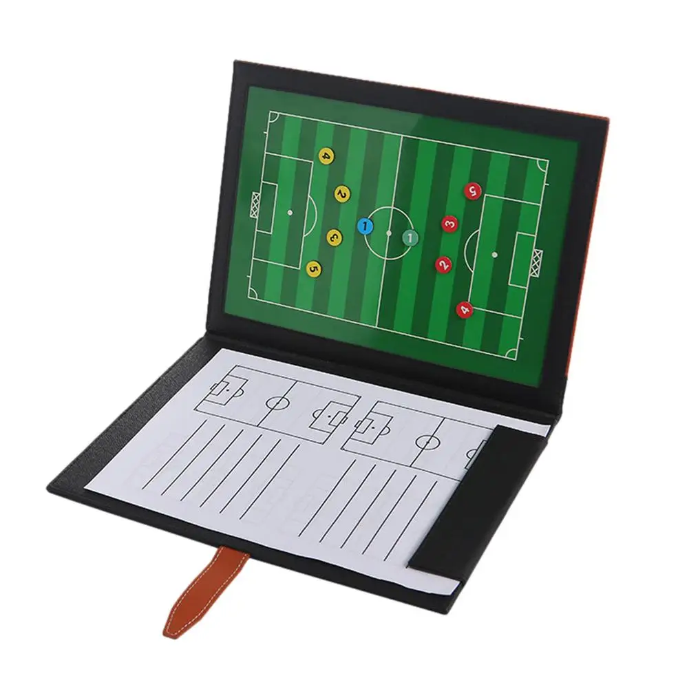 Tabla táctica magnética portátil de 31x23cm, portapapeles para entrenamiento de fútbol