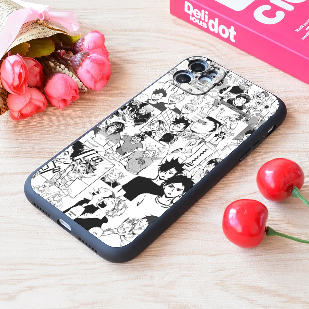 

For iPhone Haikyuu Manga Collage Print Soft Matt Apple iPhone Case
