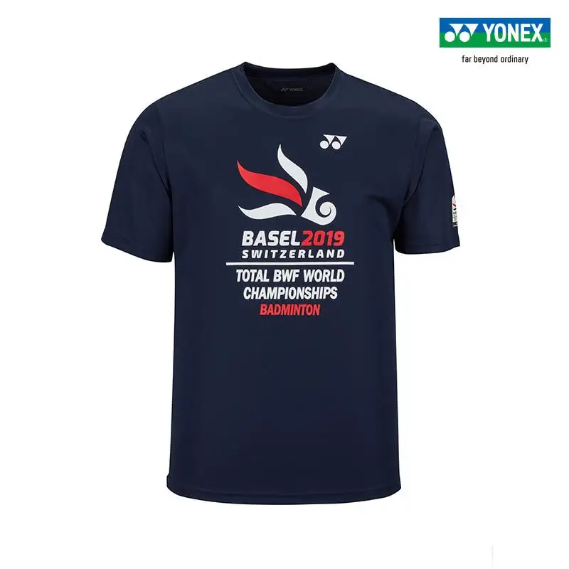 Yonex Bwf чемпионат мира Мужская Спортивная Футболка Yob19280cr - Цвет: Армейский зеленый