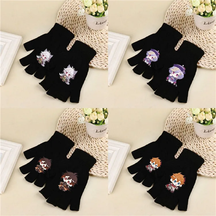 

Genshin Impact/ Peripheral Products Autumn New Products Gloves Half Finger Warm Animation Derivatives Holiday Christmas Gifts