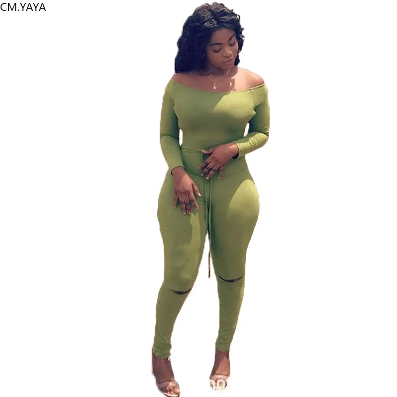 2020 летние женские комбинезоны с вырезом лодочкой и дырками уличные Сексуальные