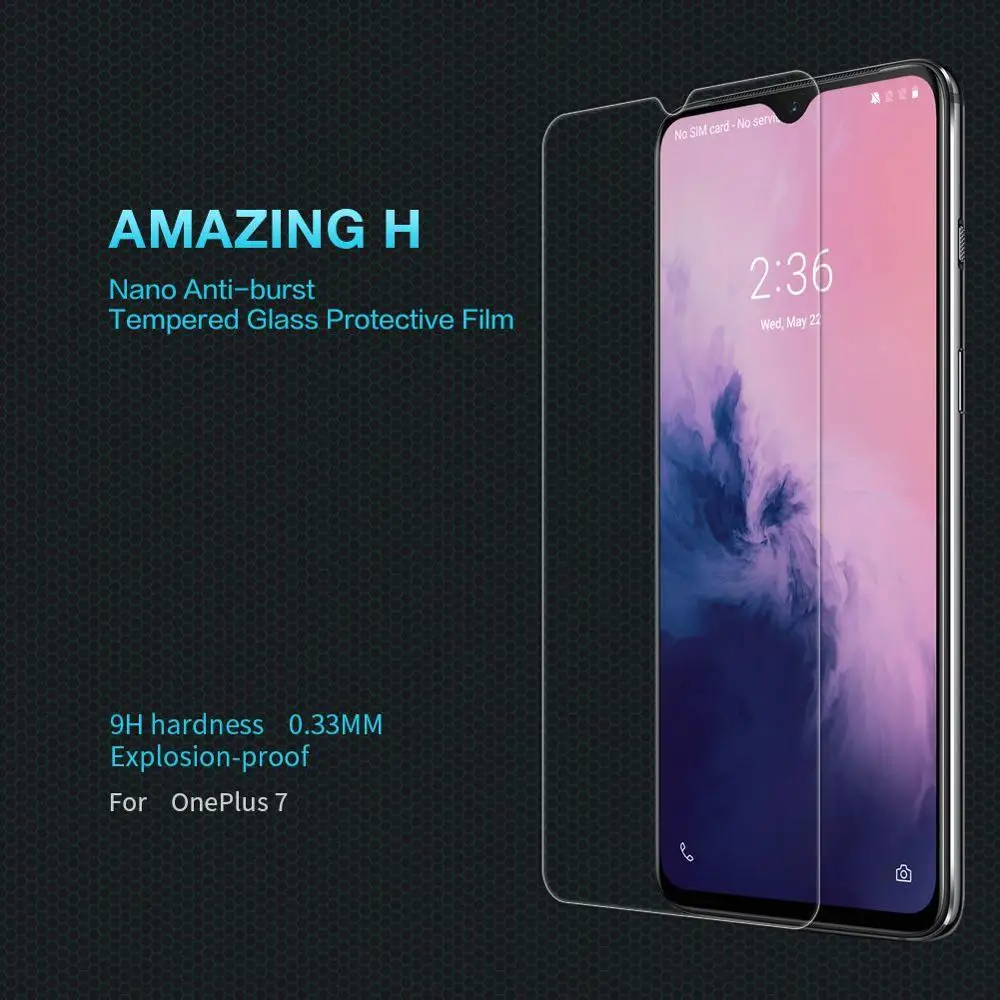 Защитное стекло для экрана Oneplus 7 оригинальное закаленное NILLKIN Защитная пленка