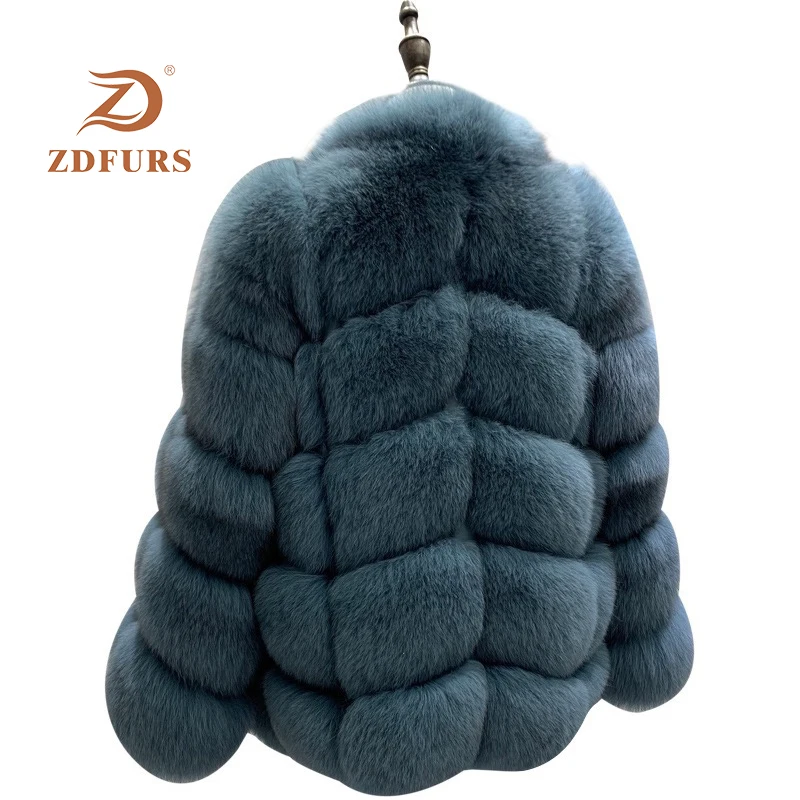 Женская кожаная куртка ZDFURS жилет из 100% натурального меха лисы пальто с